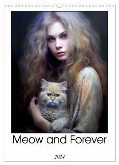 Meow and Forever (Wall Calendar 2024 DIN A3 portrait), CALVENDO 12 Month Wall Calendar - Jaszke JBJart, Justyna