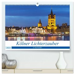 KÖLNER LICHTERZAUBER (hochwertiger Premium Wandkalender 2024 DIN A2 quer), Kunstdruck in Hochglanz - boeTtchEr, U