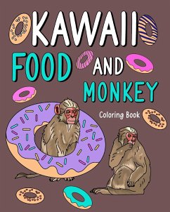 Kawaii Food and Monkey Coloring Book - Paperland