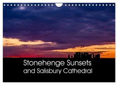 Stonehenge Sunsets & Salisbury Cathedral (Wall Calendar 2024 DIN A4 landscape), CALVENDO 12 Month Wall Calendar