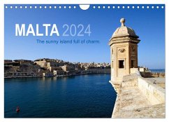 Malta. The sunny island full of charm. (Wall Calendar 2024 DIN A4 landscape), CALVENDO 12 Month Wall Calendar