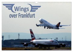 Wings over Frankfurt (UK Edition) (Wall Calendar 2024 DIN A3 landscape), CALVENDO 12 Month Wall Calendar - Schwarz, Sylvia