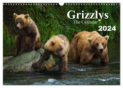 Grizzlys - The Calendar UK-Version (Wall Calendar 2024 DIN A3 landscape), CALVENDO 12 Month Wall Calendar