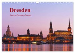Dresden-Saxony-Germany-Europe / UK-Version (Wall Calendar 2024 DIN A3 landscape), CALVENDO 12 Month Wall Calendar
