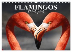 Flamingos Think pink (Wall Calendar 2024 DIN A3 landscape), CALVENDO 12 Month Wall Calendar
