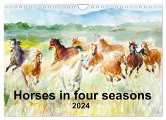 Horses in four seasons 2024 (Wall Calendar 2024 DIN A4 landscape), CALVENDO 12 Month Wall Calendar