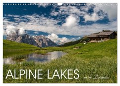 Alpine lakes on the Dolomites (Wall Calendar 2024 DIN A3 landscape), CALVENDO 12 Month Wall Calendar