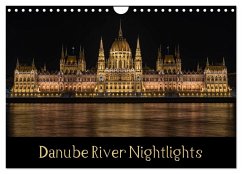 Danube River Nightlights (Wall Calendar 2024 DIN A4 landscape), CALVENDO 12 Month Wall Calendar