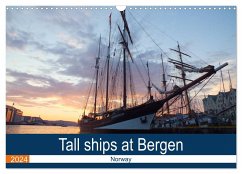 Tall ships at Bergen (Wall Calendar 2024 DIN A3 landscape), CALVENDO 12 Month Wall Calendar - Stevenson, Michael