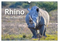 Rhinos, african beauties (Wall Calendar 2024 DIN A3 landscape), CALVENDO 12 Month Wall Calendar