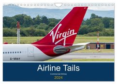 Airline Tails (Wall Calendar 2024 DIN A4 landscape), CALVENDO 12 Month Wall Calendar