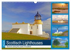 Scottish Lighthouses - beacons along the coast of Scotland (Wall Calendar 2024 DIN A3 landscape), CALVENDO 12 Month Wall Calendar