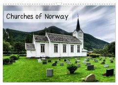 Churches of Norway (Wall Calendar 2024 DIN A3 landscape), CALVENDO 12 Month Wall Calendar - Rosin, Dirk