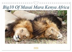 Big10 Of Masai Mara Kenya Africa (Wall Calendar 2024 DIN A4 landscape), CALVENDO 12 Month Wall Calendar