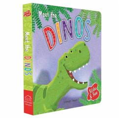 Slide and See - Meet the Dinos: Sliding Novelty Board Book for Kids - Wonder House Books