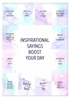 Inspirational sayings boost your day (Wall Calendar 2024 DIN A3 portrait), CALVENDO 12 Month Wall Calendar