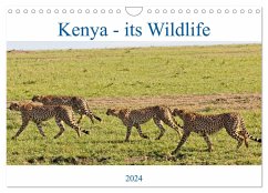 Kenya - its Wildlife (Wall Calendar 2024 DIN A4 landscape), CALVENDO 12 Month Wall Calendar
