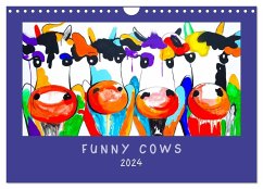 Funny cows (Wall Calendar 2024 DIN A4 landscape), CALVENDO 12 Month Wall Calendar - Ennikova, Elena