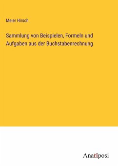 Sammlung von Beispielen, Formeln und Aufgaben aus der Buchstabenrechnung - Hirsch, Meier
