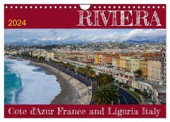 Riviera ¿ Cote d¿Azur France and Liguria Italy (Wall Calendar 2024 DIN A4 landscape), CALVENDO 12 Month Wall Calendar