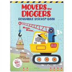 Movers and Diggers: Reusable Sticker Book - Wonder House Books
