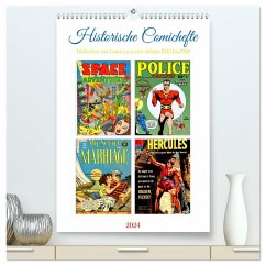 Historische Comichefte (hochwertiger Premium Wandkalender 2024 DIN A2 hoch), Kunstdruck in Hochglanz - Lehmann, Steffani