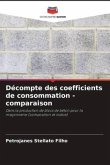 Décompte des coefficients de consommation - comparaison