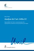 Analyse de l'art. 649a CC (eBook, PDF)