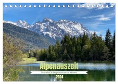 Alpenauszeit - Traumhafte Bergmomente am Wasser (Tischkalender 2024 DIN A5 quer), CALVENDO Monatskalender