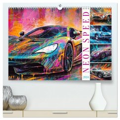 Neon Speed (hochwertiger Premium Wandkalender 2024 DIN A2 quer), Kunstdruck in Hochglanz