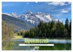 Alpenauszeit - Traumhafte Bergmomente am Wasser (Wandkalender 2024 DIN A2 quer), CALVENDO Monatskalender