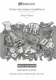 BABADADA black-and-white, Tatar (cyrillic characters) (in cyrillic script) - Akan Kasa, visual dictionary (in cyrillic script) - krataa ns¿m nkyer¿se¿ w¿ mu