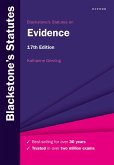 Blackstone's Statutes on Evidence (eBook, PDF)