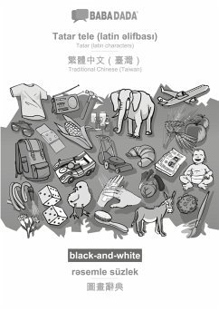 Cover Tatar (latin characters) (in latin script) - Traditional Chinese (Taiwan) (in chinese script), visual dictionary, BW
