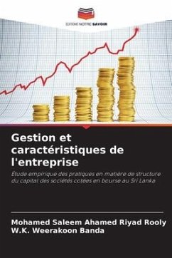 Gestion et caractéristiques de l'entreprise - Ahamed Riyad Rooly, Mohamed Saleem;Weerakoon Banda, W.K.