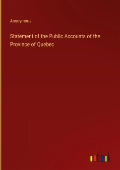 Statement of the Public Accounts of the Province of Quebec