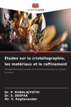 Études sur la cristallographie, les matériaux et le raffinement - Rubalajyothi, Dr. P.;Deepak, Dr. S.;Raghavender, Mr. V.