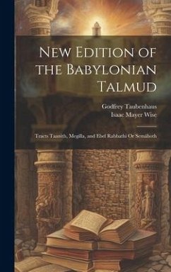 Cover New Edition of the Babylonian Talmud: Tracts Taanith, Megilla, and Ebel Rabbathi Or Semáhoth