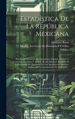 Estadística De La República Mexicana: Estado Que Guardan La Agricultura, Indutria, Mineria Y Comercio. Resúmen Y Análisis De Los Informes Rendidos Á L - Busto, Emiliano