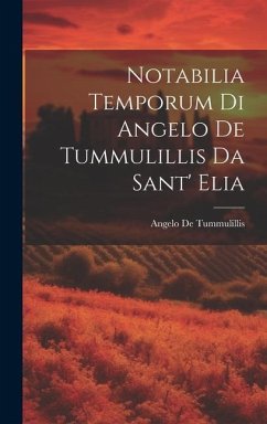 Notabilia Temporum Di Angelo De Tummulillis Da Sant' Elia - De Tummulillis, Angelo