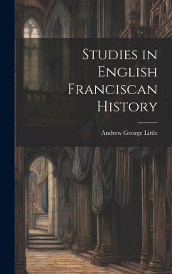 Cover Studies in English Franciscan History