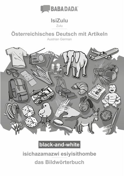 IsiZulu - Österreichisches Deutsch mit Artikeln, isichazamazwi esiyisithombe, BW