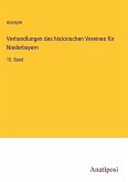 Verhandlungen des historischen Vereines für Niederbayern