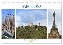 BARCELONA, Traumziel am Mittelmeer (Wandkalender 2024 DIN A3 quer), CALVENDO Monatskalender