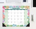 Succulent 2024 22 X 17 Large Monthly Deskpad