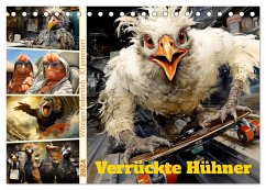 Verrückte Hühner (Tischkalender 2024 DIN A5 quer), CALVENDO Monatskalender