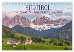 Südtirol - Von Meran bis zum Pragser Wildsee (Tischkalender 2024 DIN A5 quer), CALVENDO Monatskalender - Schittenhelm, Elisabeth