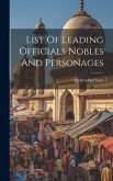 List Of Leading Officials Nobles And Personages