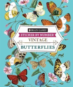 Brain Games - Sticker by Number - Vintage: Butterflies - Publications International Ltd; Brain Games; New Seasons