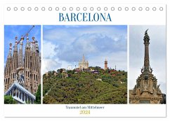 BARCELONA, Traumziel am Mittelmeer (Tischkalender 2024 DIN A5 quer), CALVENDO Monatskalender